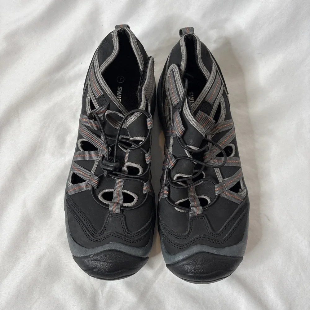 Swiss Gear Mens‎ 7 Water Shoes Kayaking Hiking Outdoor Gray Black FM8335